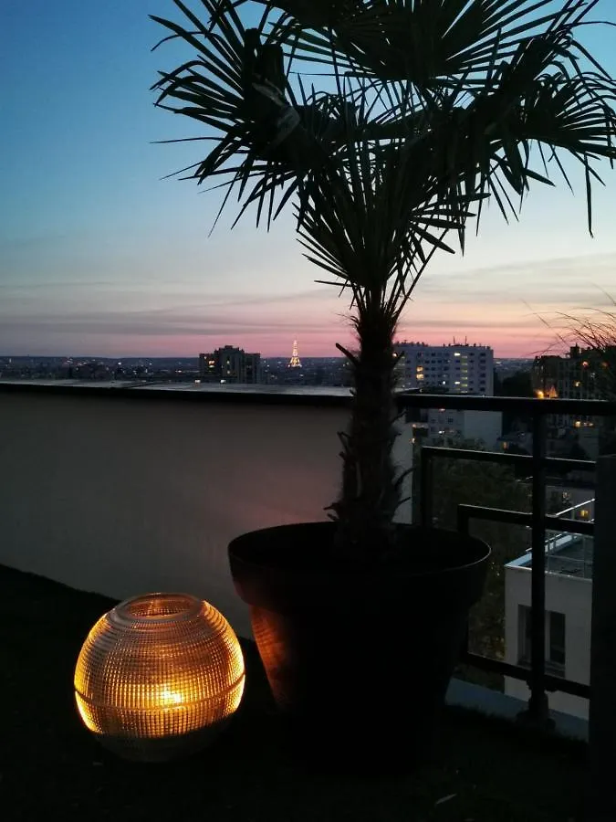Apartment Appartement D'Exception Paris 20Eme, Terrasse De 45M2, Vue Sur La Tour Eiffel